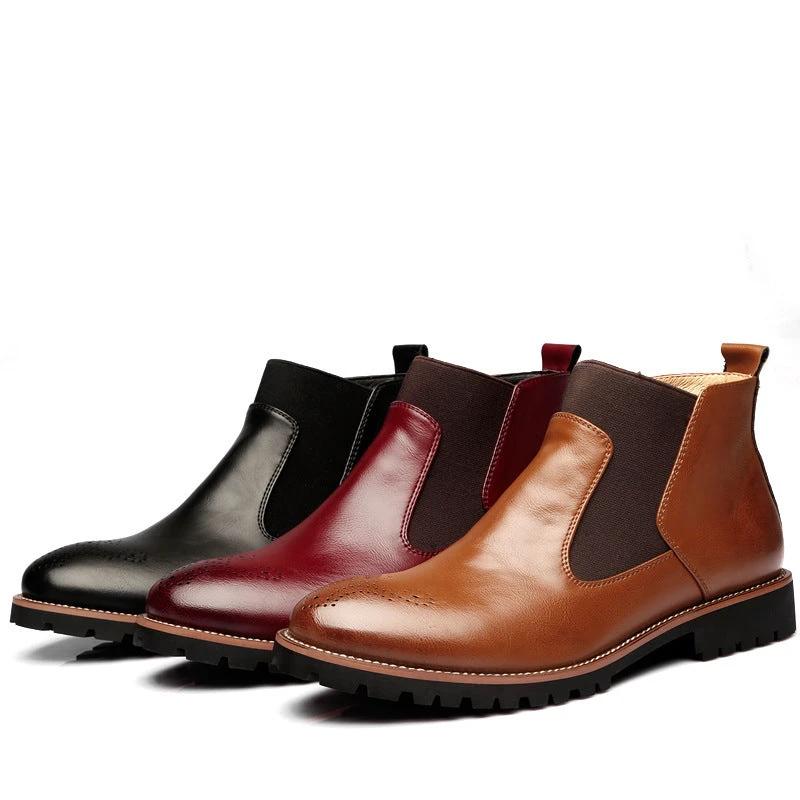 Brock Leather Boots Men Shoes Men Martin Boots by GJG Denim