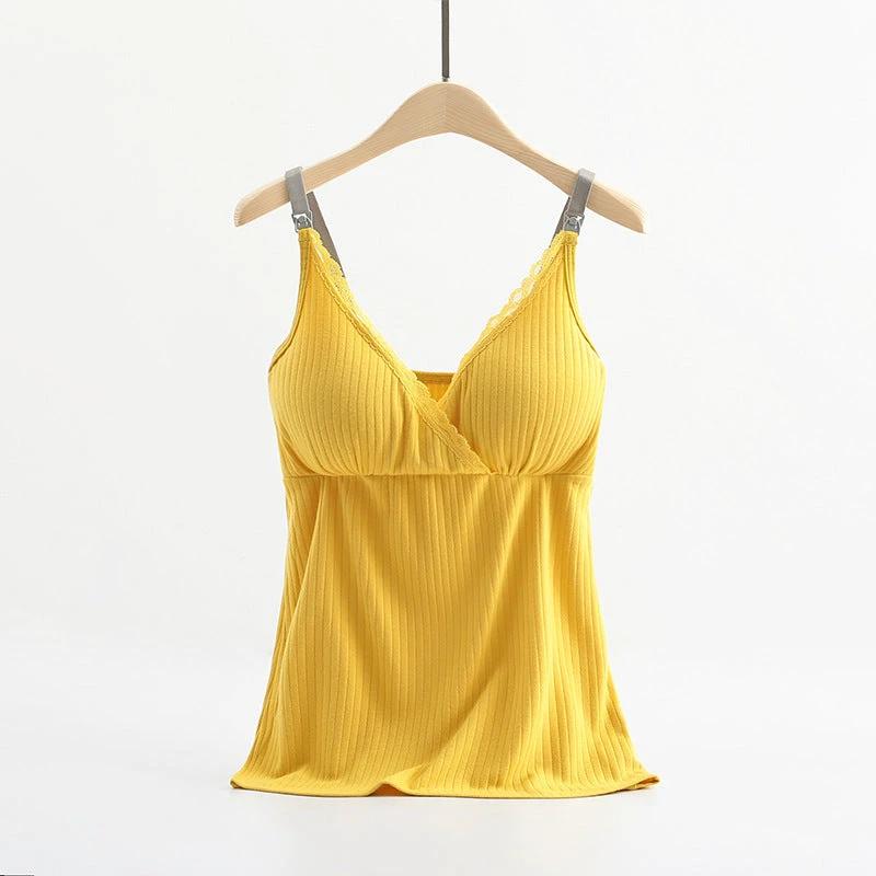 Breast feeding vest with cross elastic bra by GJG Denim