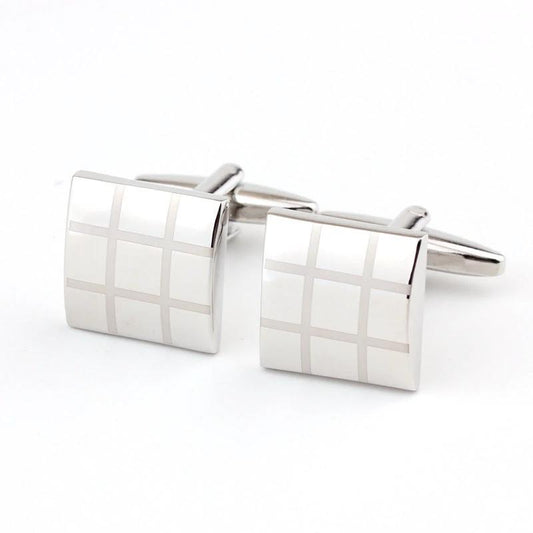 Men's Square Plaid Cufflinks by GJG Denim