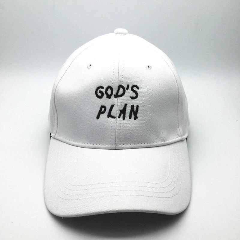 "God's Plan" Sunshade Letter Baseball Duckbill Cap by GJG Denim