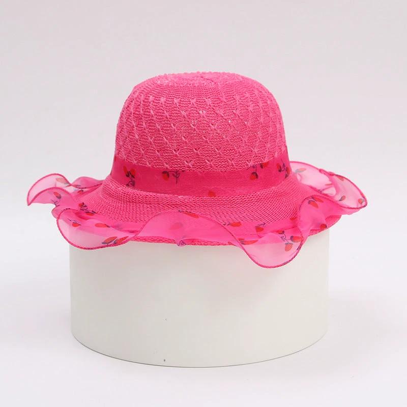 Princess straw hat kids sun hat by GJG Denim