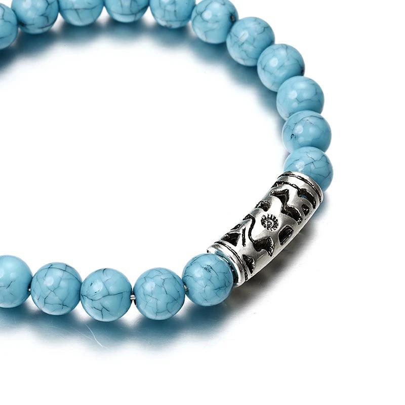 Classic Acrylic Beaded Bracelets For Men by GJG Denim
