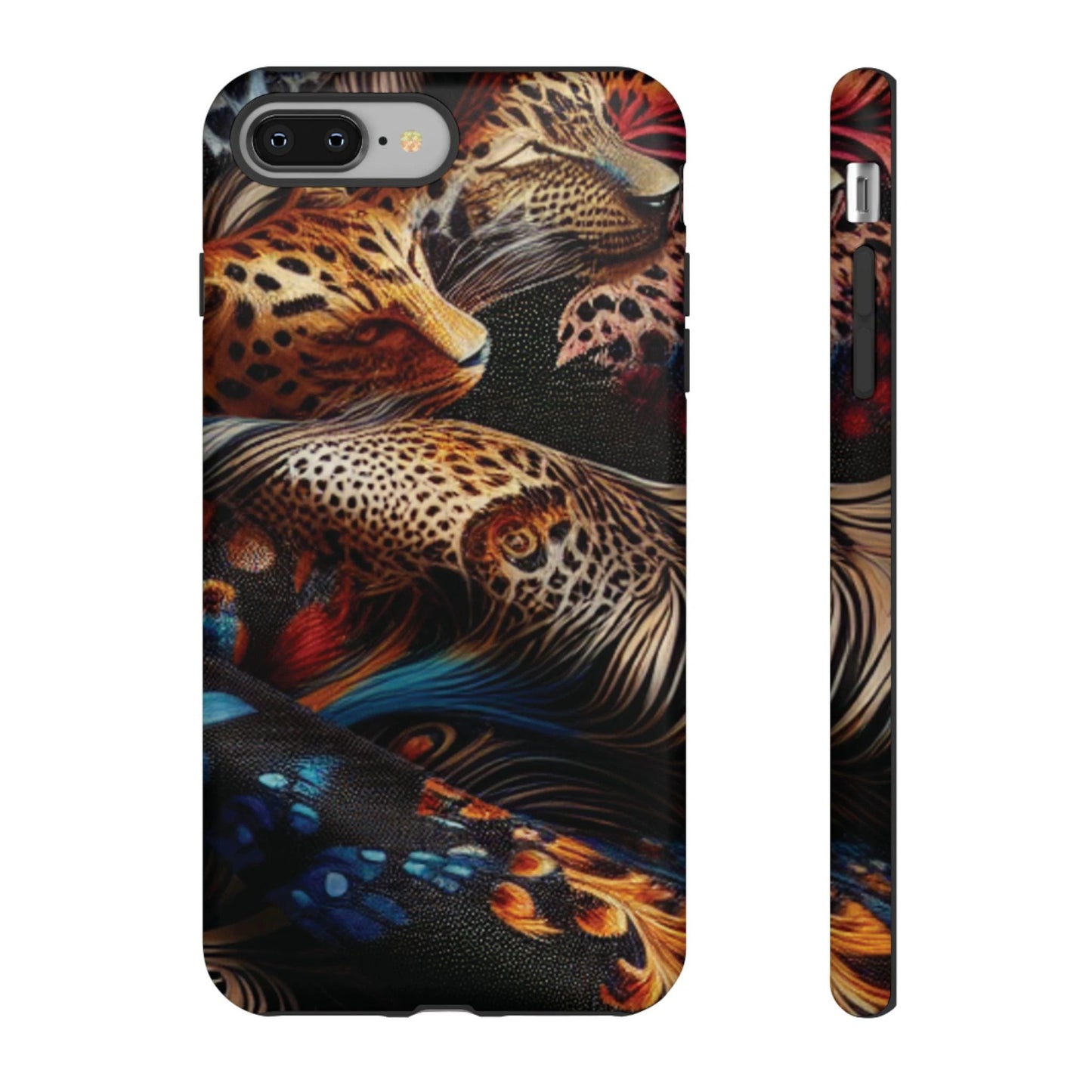 Stylish Tough Phone Case with Elegant Black and Gold Design by Printify
