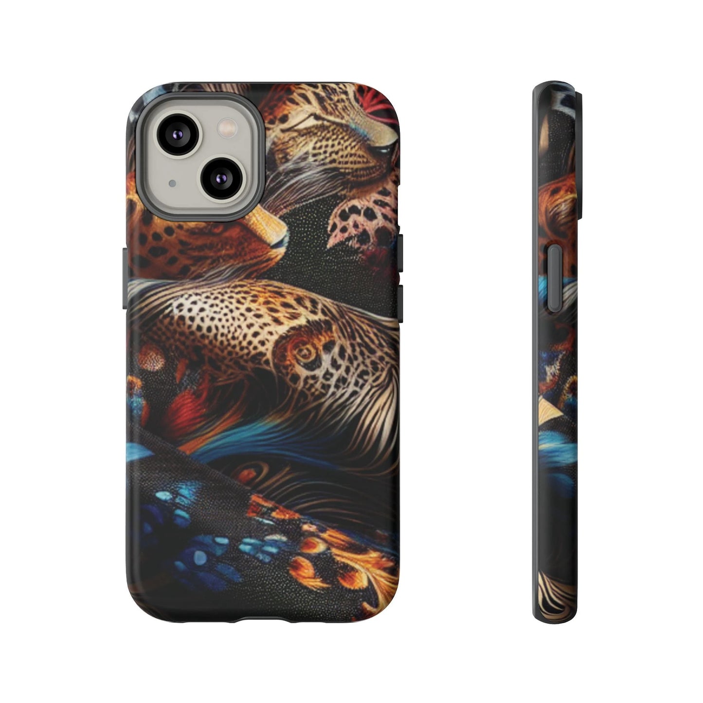 Stylish Tough Phone Case with Elegant Black and Gold Design by Printify