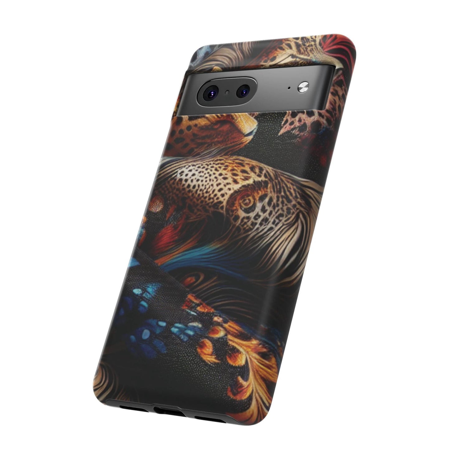 Stylish Tough Phone Case with Elegant Black and Gold Design by Printify