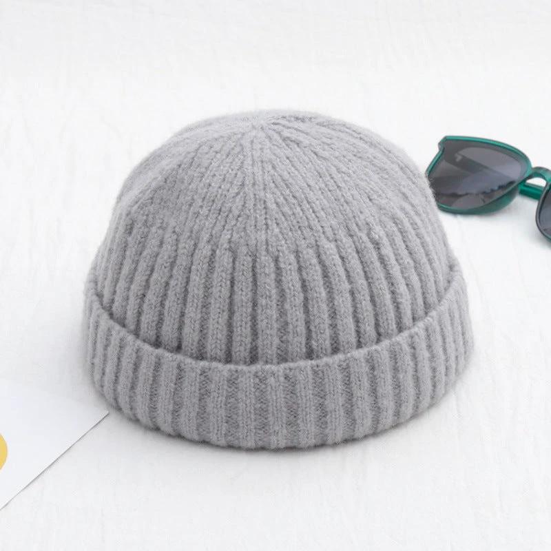 Men's Solid Color Retro Beanie by GJG Denim