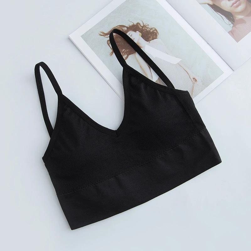 U Back Sports Bra for Women,Wirefree Padded Athletic Vest,Gym Fitness Running Yoga Sport Tops,Seamless Sports Bra Top by GJG Denim