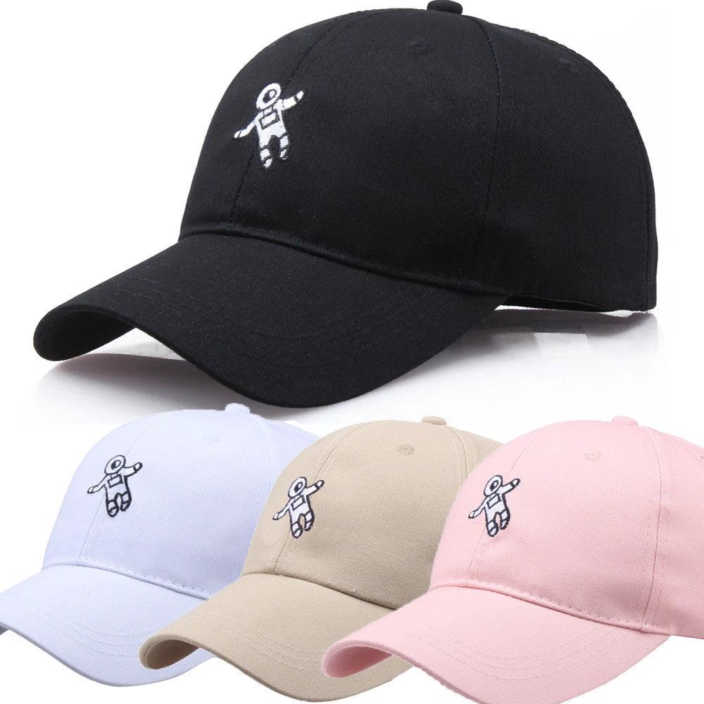 Solid Color Embroidered Astronaut Baseball Cap For Men by GJG Denim