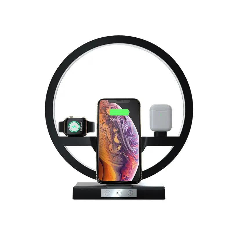 Fast Charging 4 in 1 Bedside Lamp Wireless Charger Bracket by GJG Denim