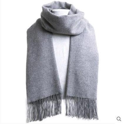 Faux Cashmere Scarf Solid Color For Men by GJG Denim