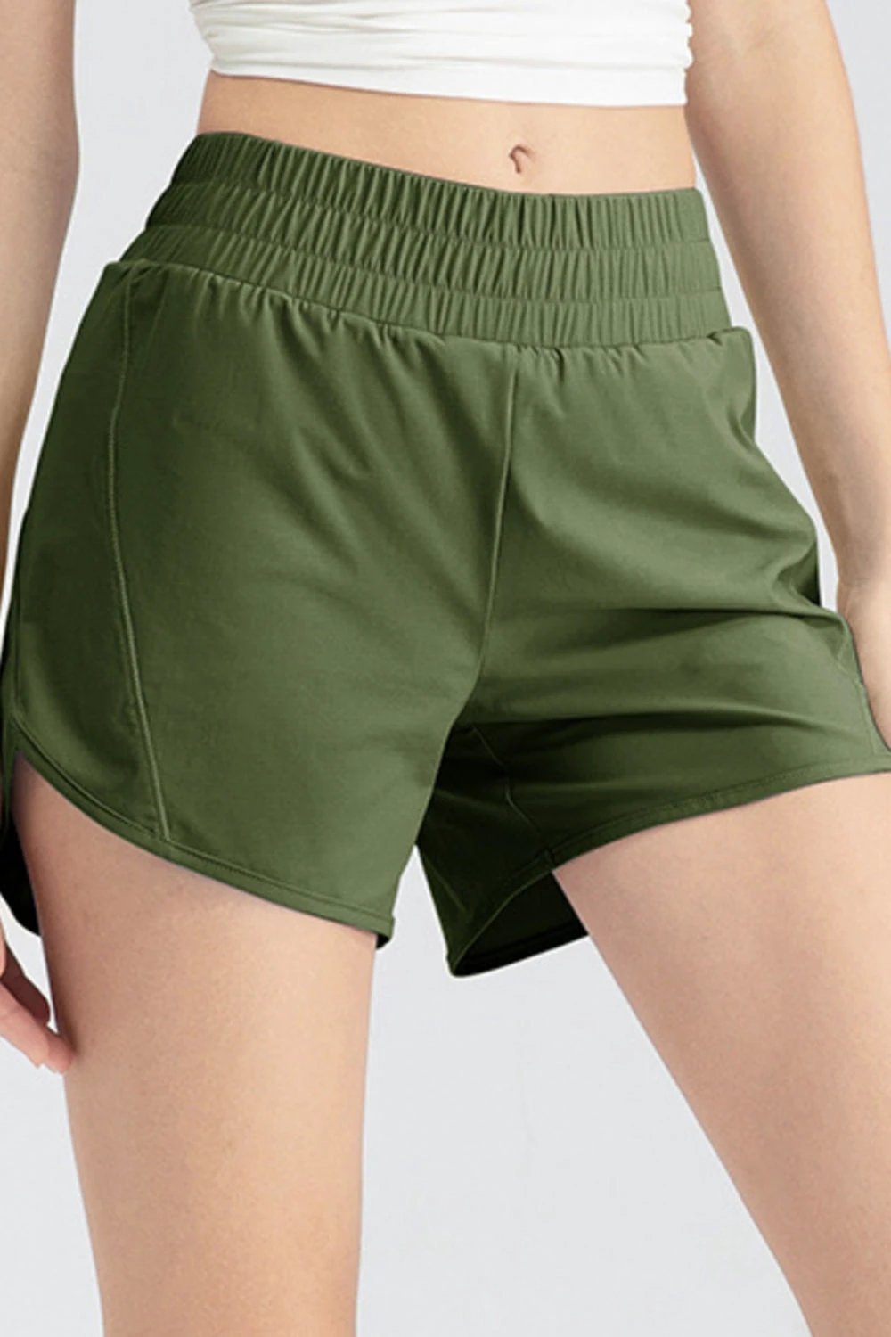 Elastic Waist Active Shorts by Lady Ros