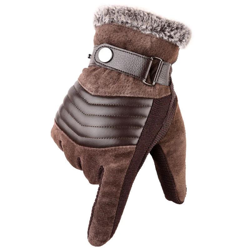Velvet Touch Screen Windproof Gloves For Men by GJG Denim