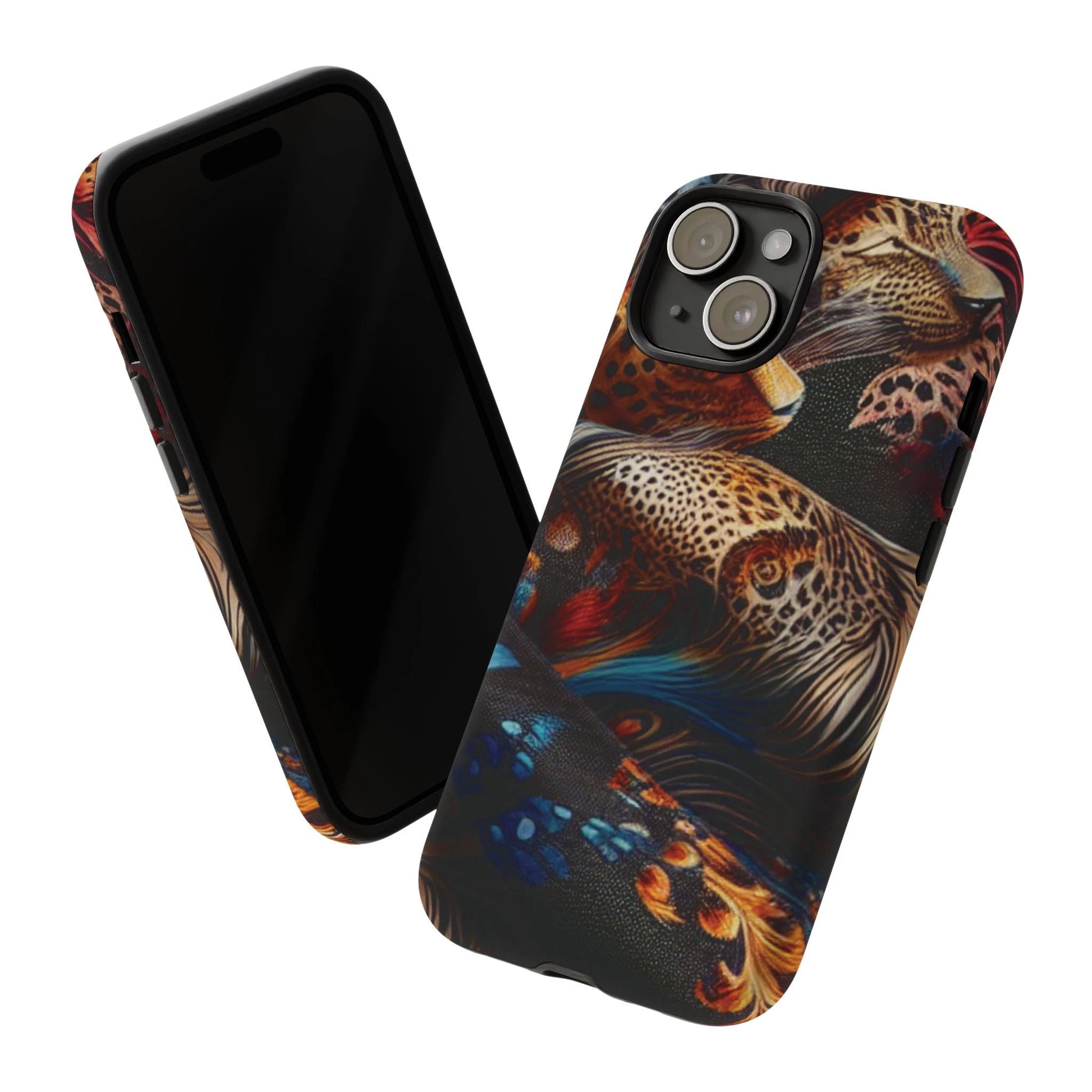 Stylish Tough Phone Case with Elegant Black and Gold Design by Printify