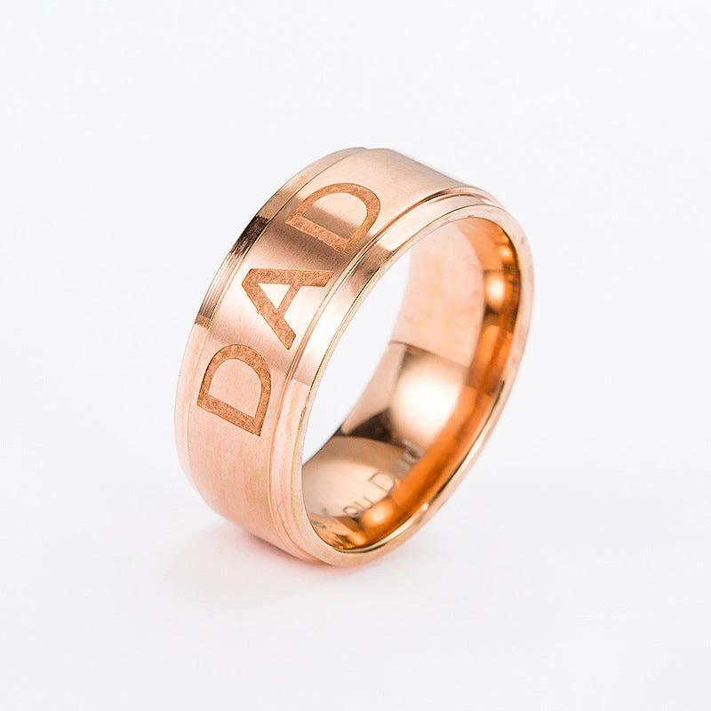 Monogram Titanium Steel Ring For Men by GJG Denim