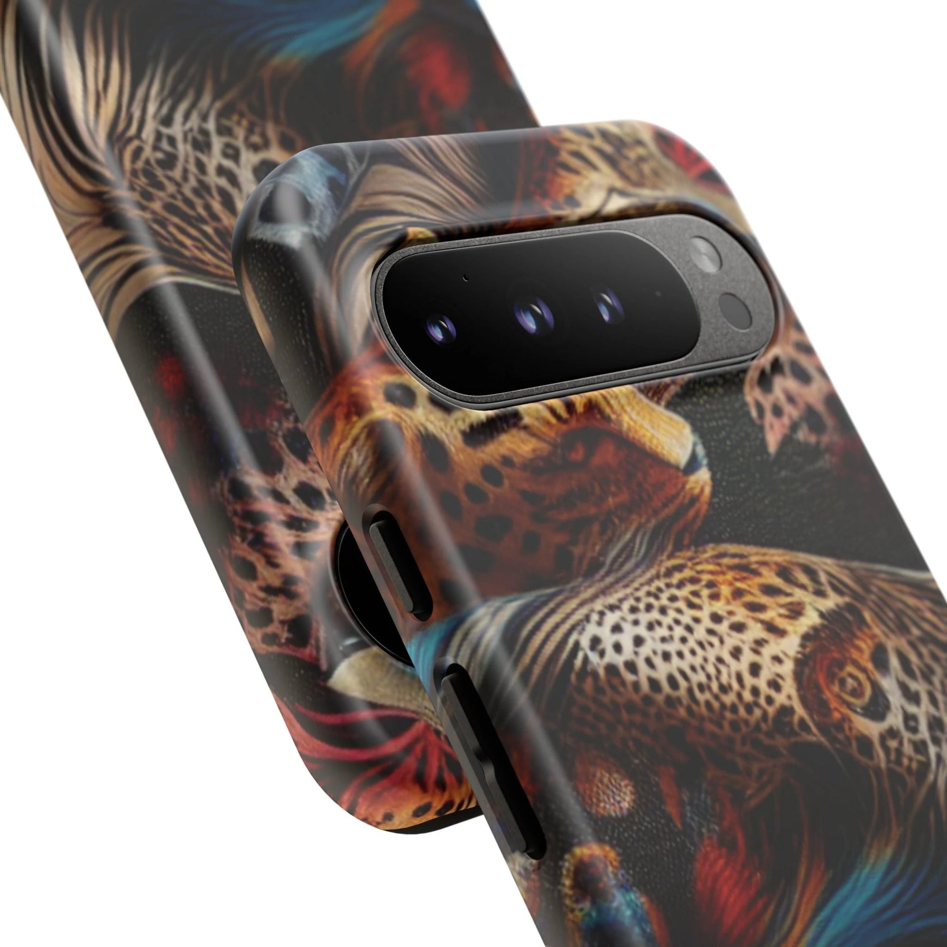 Stylish Tough Phone Case with Elegant Black and Gold Design by Printify