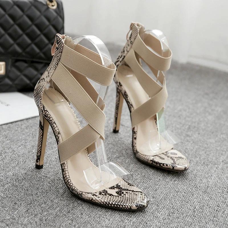 High-heeled sandals by GJG Denim