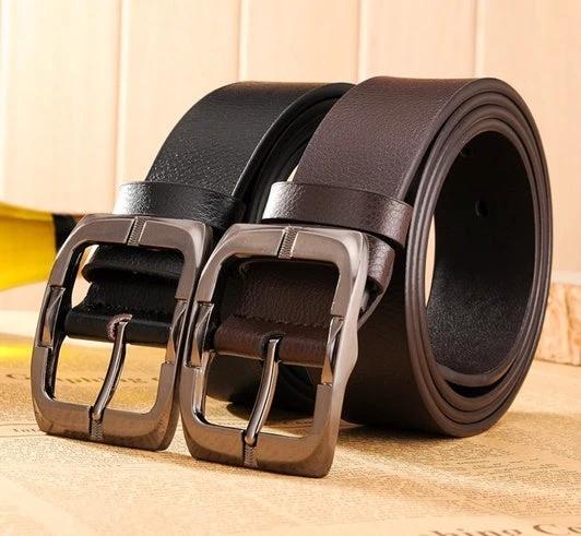 Men's Belts Leather Pin Buckle Belt by GJG Denim