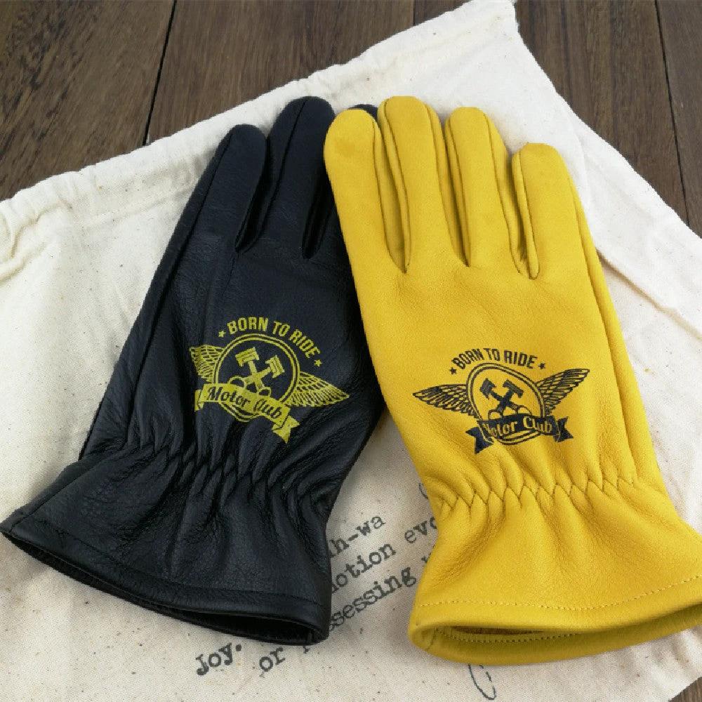 Outdoor Retro Cycling Fleece-lined Warm Gloves For Men by GJG Denim
