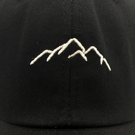 Mountain Embroidery Baseball Cap For Men by GJG Denim