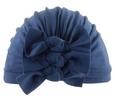Pleated bowknot baby hat by GJG Denim