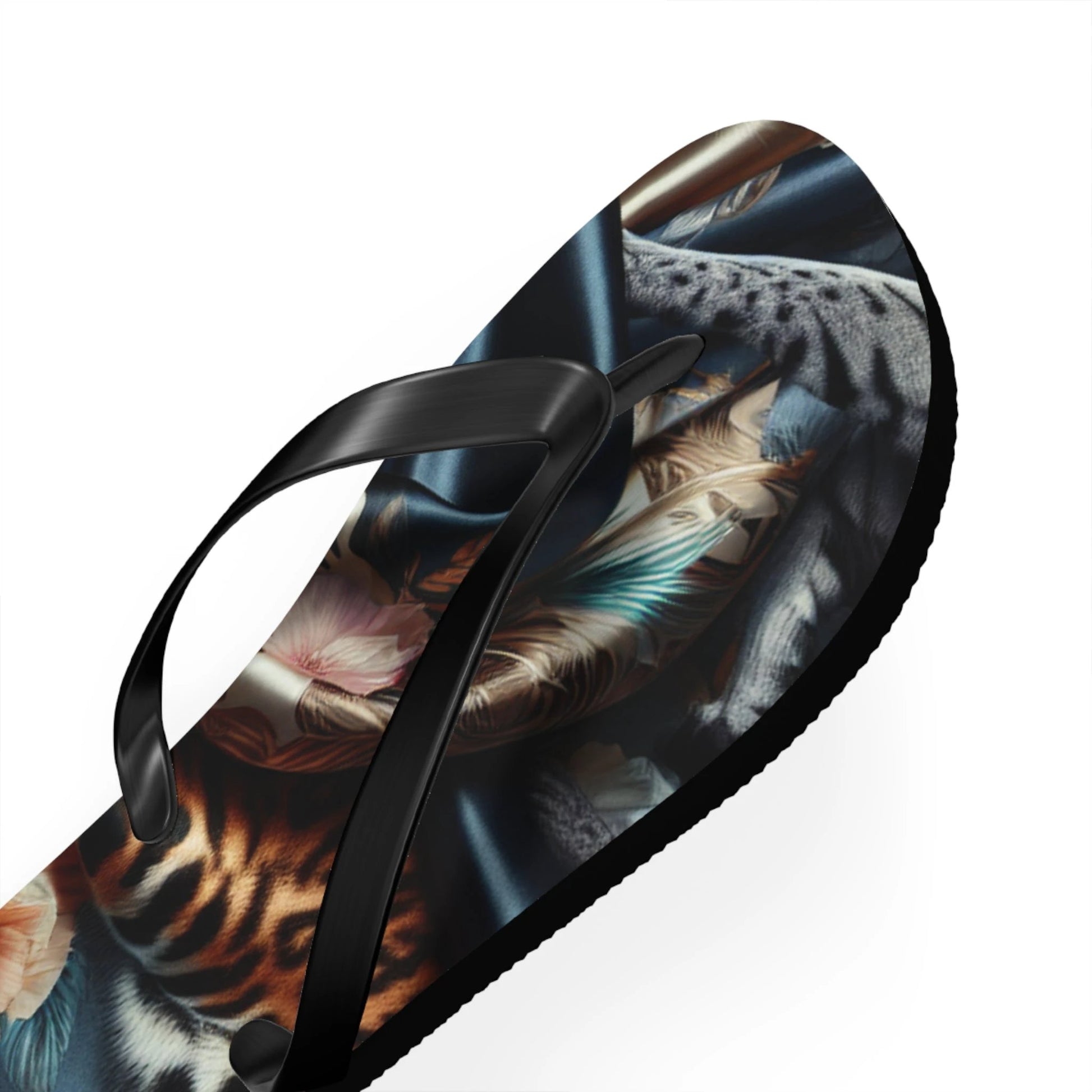 Boho Chic Flip Flops - Trendy Summer Footwear for Beach Days, Pool Parties, Casual Outings, Vacation Essentials, Gift for Her by Printify