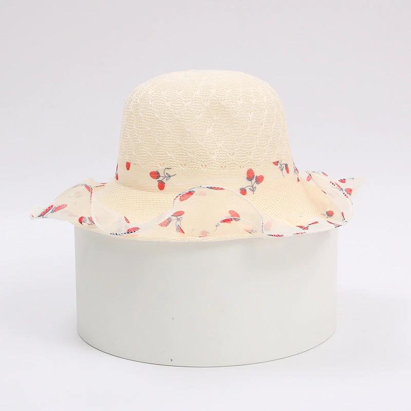 Princess straw hat kids sun hat by GJG Denim