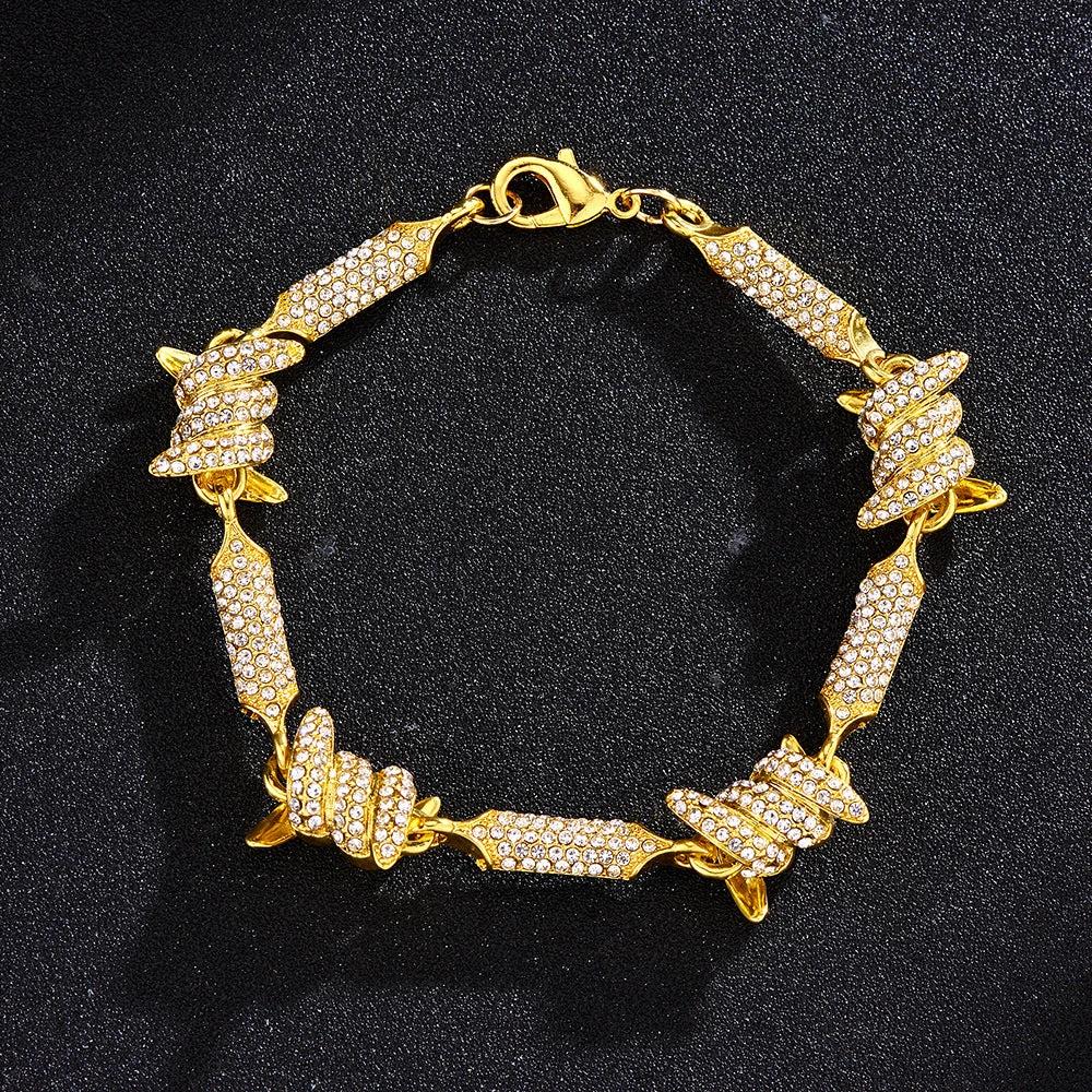 Irregular 3D Solid Alloy Pave Infinite Chain For Men by GJG Denim