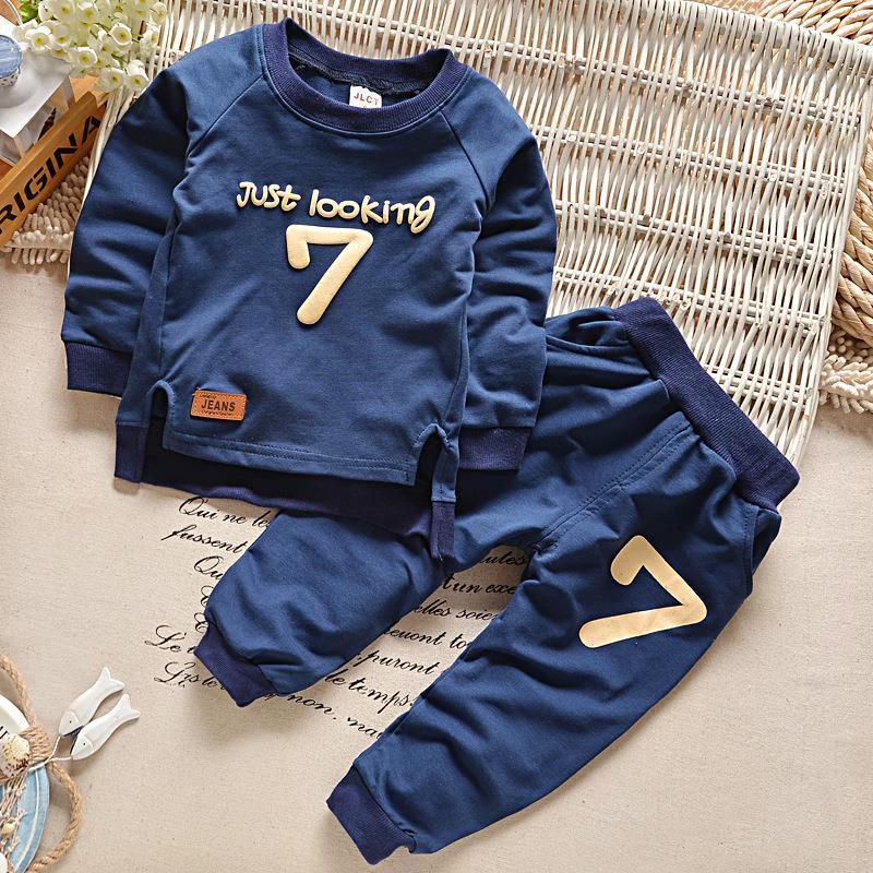 Baby cotton long-sleeved trousers two-piece suit by GJG Denim