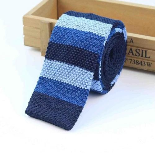 Men's Knitted Leisure Striped Ties by GJG Denim