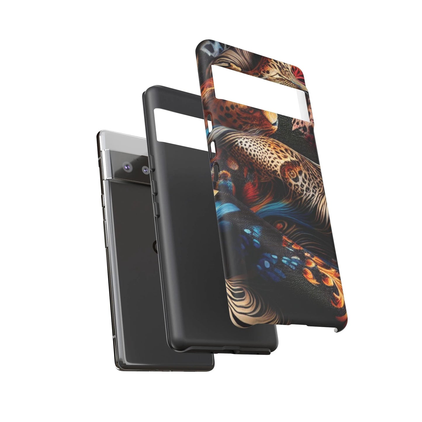 Stylish Tough Phone Case with Elegant Black and Gold Design by Printify