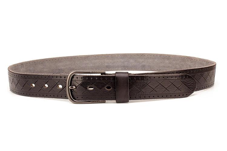 Men's Leather Pin Buckle Belt by GJG Denim
