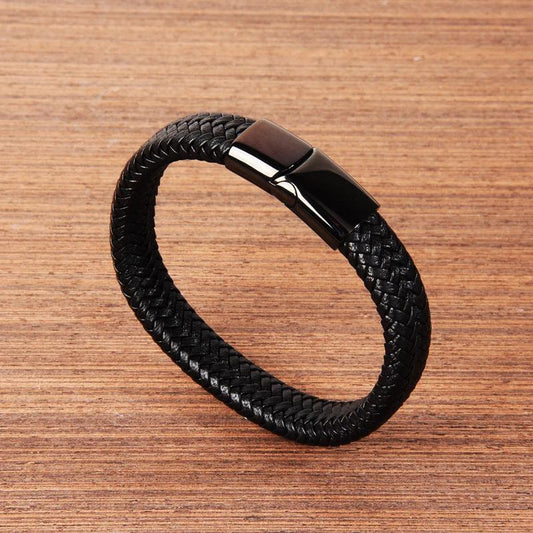 Classic Men's Faux Leather Bracelet by GJG Denim