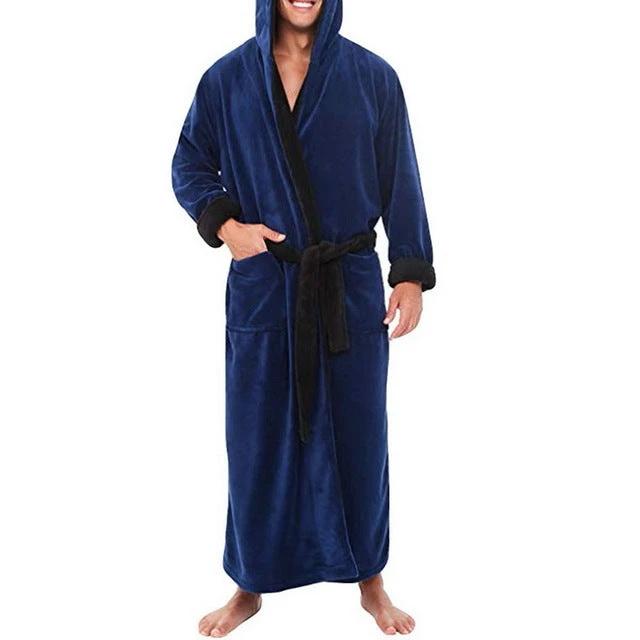 Men's Thick Hooded Bathrobe by GJG Denim