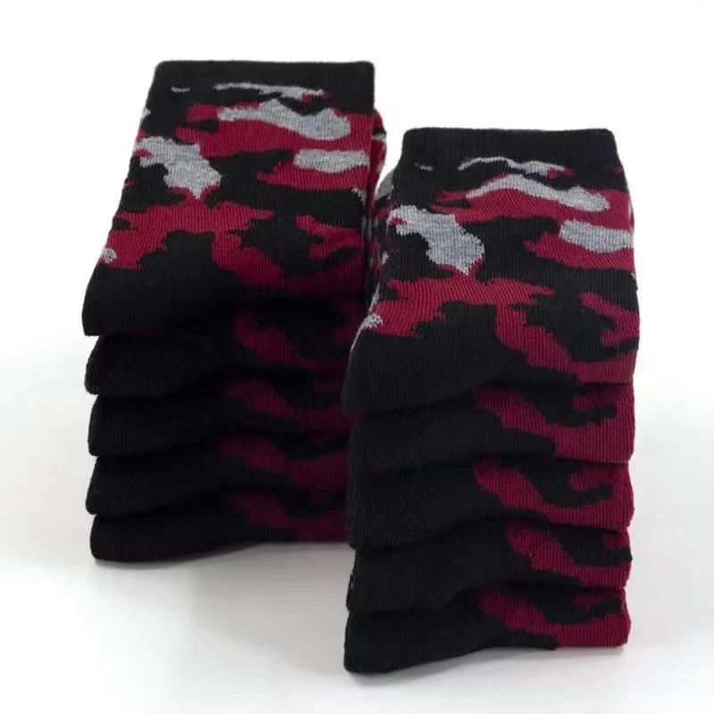 Men's Camoflauge Polyester Cotton Tube Socks by GJG Denim