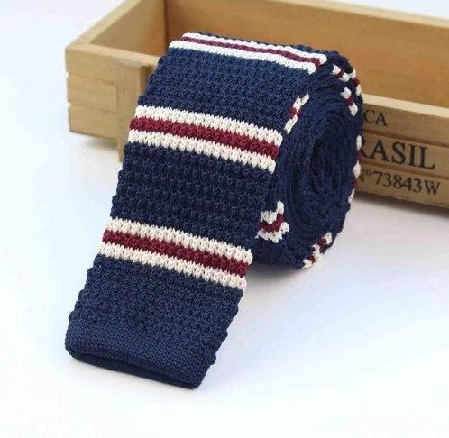 Men's Knitted Leisure Striped Ties by GJG Denim