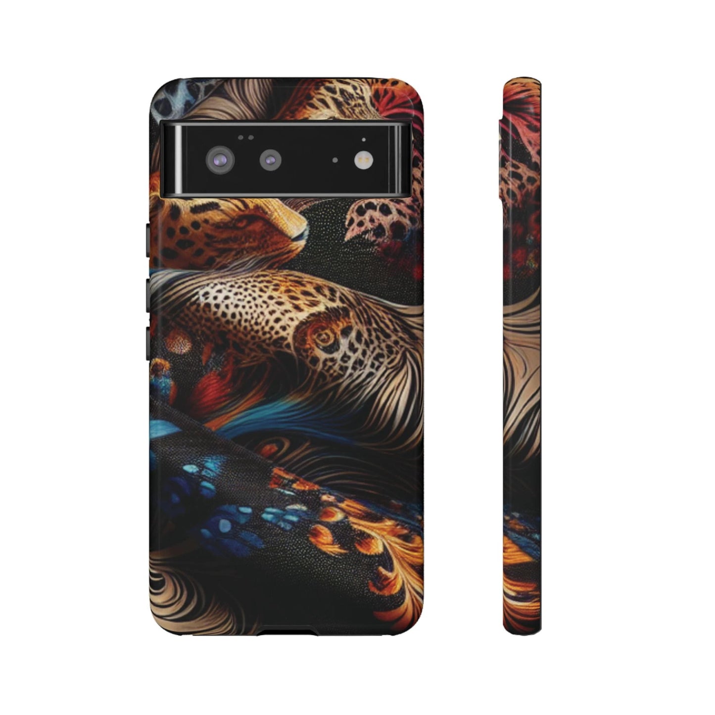 Stylish Tough Phone Case with Elegant Black and Gold Design by Printify