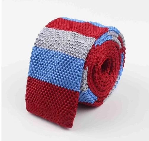 Men's Knitted Leisure Striped Ties by GJG Denim