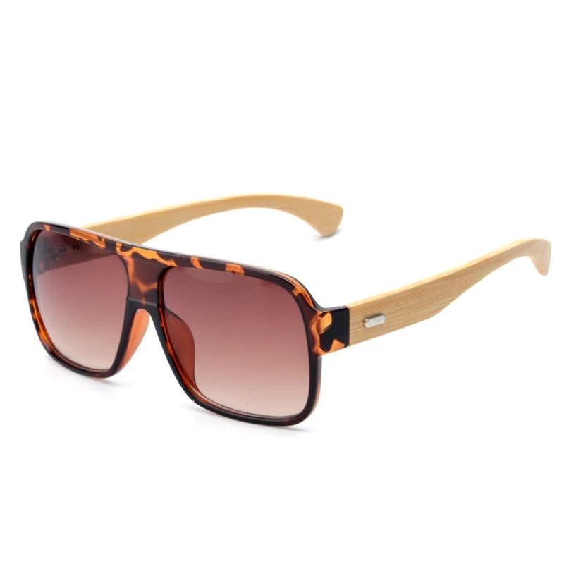 Wooden Square Sunglasses For Men by GJG Denim
