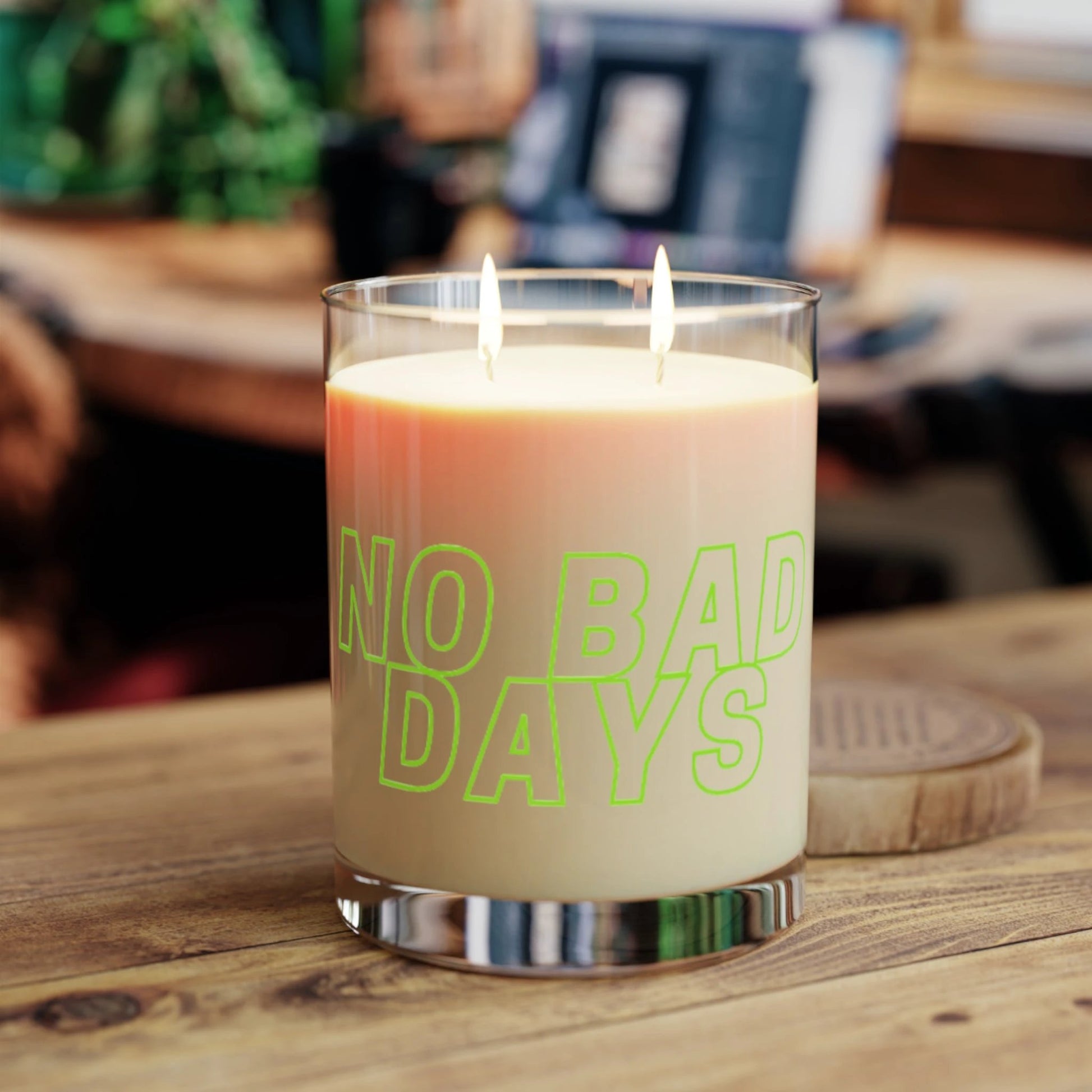 No Bad Days Scented Candle - 11oz Full Glass Aroma by Printify