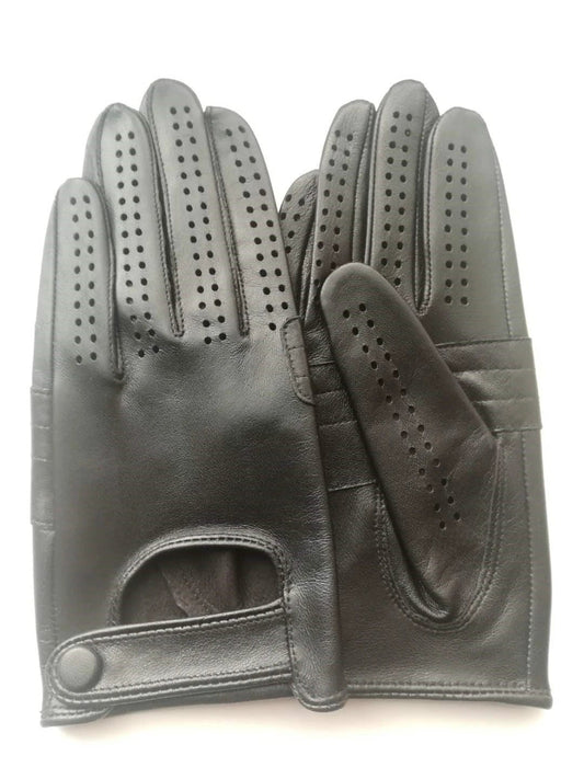 Sheepskin Leather Touch Screen Gloves For Men by GJG Denim