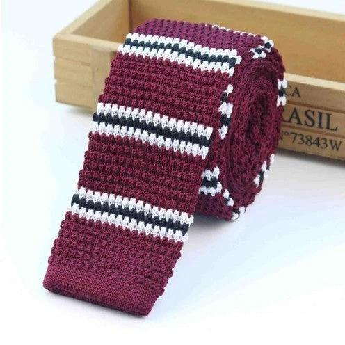 Men's Knitted Leisure Striped Ties by GJG Denim