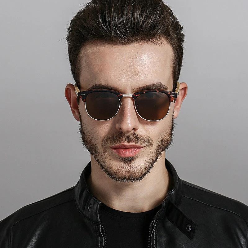 Men's Bamboo Colorful Sunglasses by GJG Denim