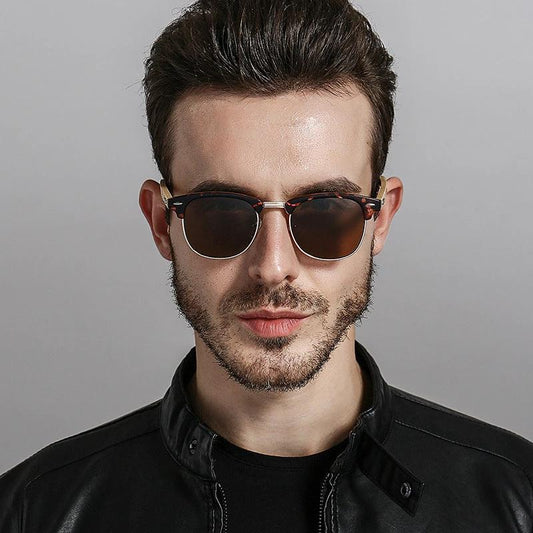 Men's Bamboo Colorful Sunglasses by GJG Denim
