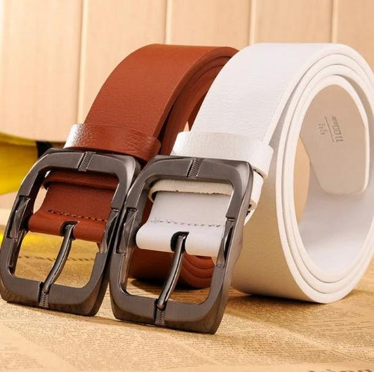 Men's Belts Leather Pin Buckle Belt by GJG Denim