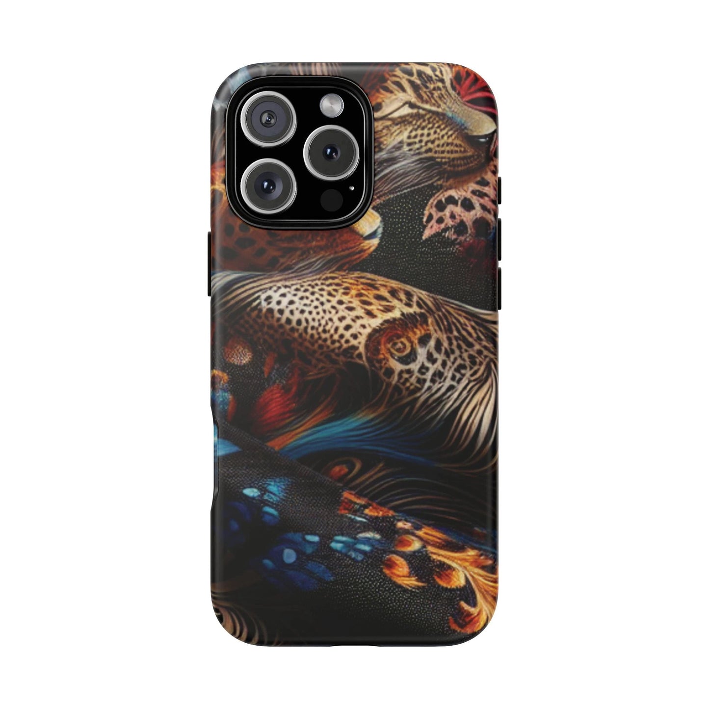 Stylish Tough Phone Case with Elegant Black and Gold Design by Printify