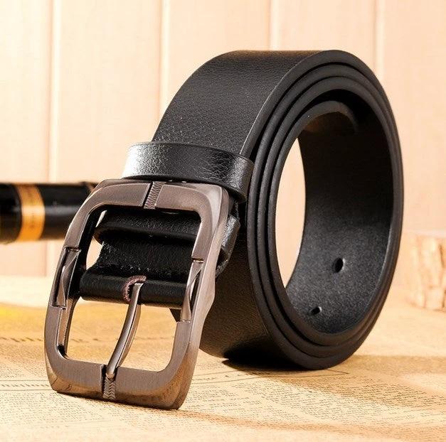 Men's Belts Leather Pin Buckle Belt by GJG Denim
