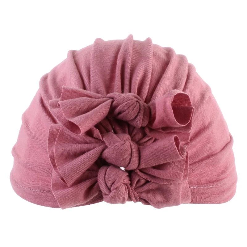 Pleated bowknot baby hat by GJG Denim