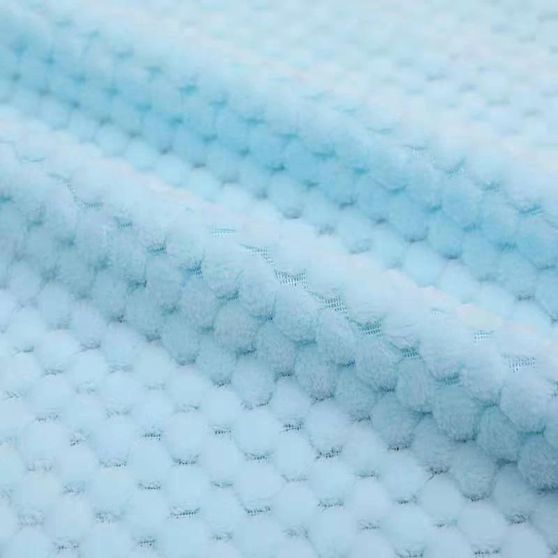 Pure Color Mesh Pineapple Grid Fleece Blanket by GJG Denim