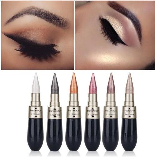 Double head six color eyeshadow black eyeliner by GJG Denim