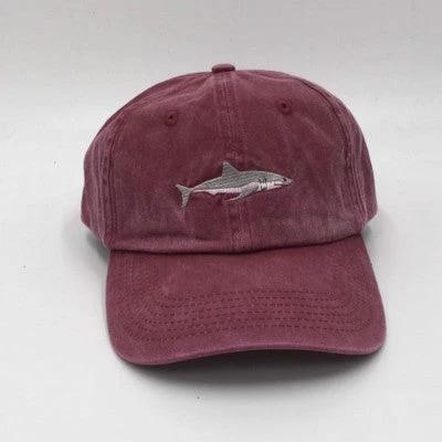 Embroidered Shark Baseball Cap For Men by GJG Denim